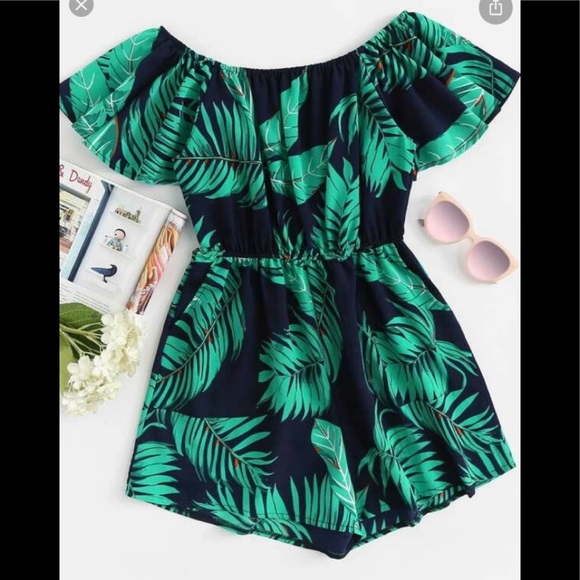 Shein Tropical Romper Size 1XL